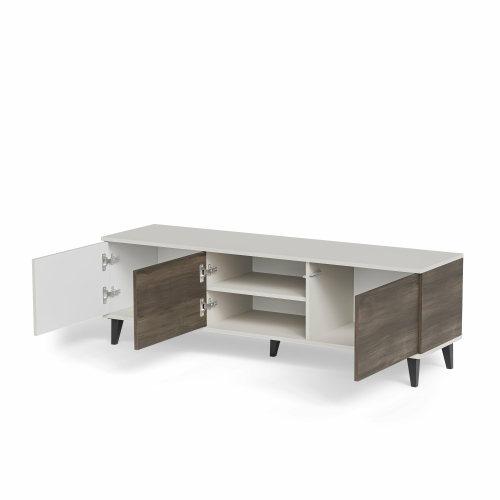 RANDOM 2 RTV-1 szafka RTV 150 cm kaszmir / orzech / czarny