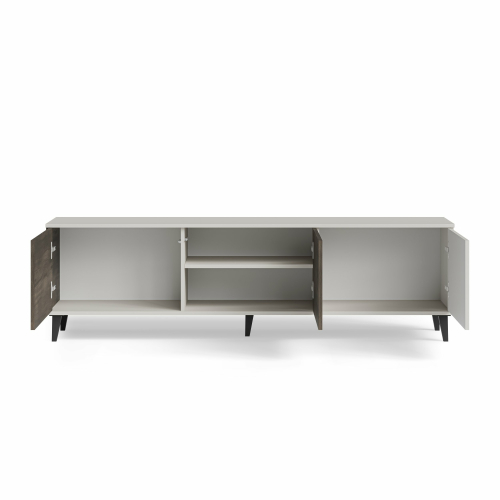 RANDOM 2 RTV-2 szafka RTV 180 cm kaszmir / orzech / czarny