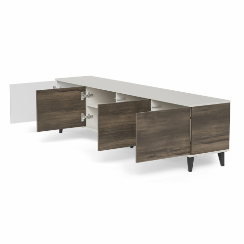 RANDOM 2 RTV-3 szafka RTV 200 cm kaszmir / orzech / czarny