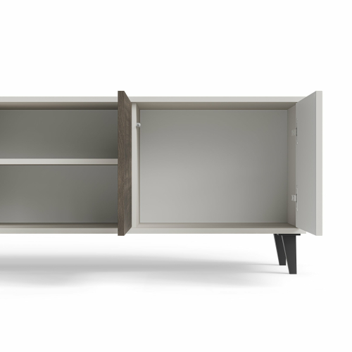 RANDOM 2 RTV-3 szafka RTV 200 cm kaszmir / orzech / czarny