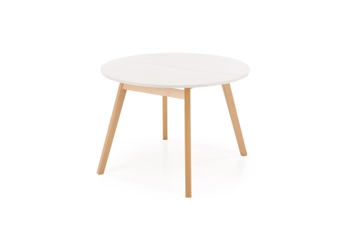 RUBEN stół kolor blat - kaszmir, nogi - naturalny (102-142x102x75 cm)