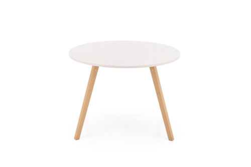 RUBEN stół kolor blat - kaszmir, nogi - naturalny (102-142x102x75 cm)