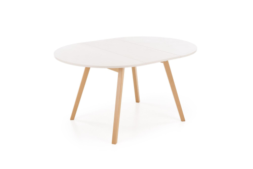 RUBEN stół kolor blat - kaszmir, nogi - naturalny (102-142x102x75 cm)