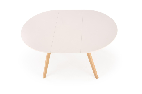 RUBEN stół kolor blat - kaszmir, nogi - naturalny (102-142x102x75 cm)