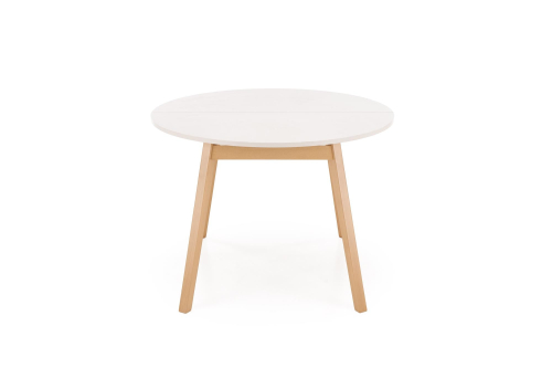 RUBEN stół kolor blat - kaszmir, nogi - naturalny (102-142x102x75 cm)