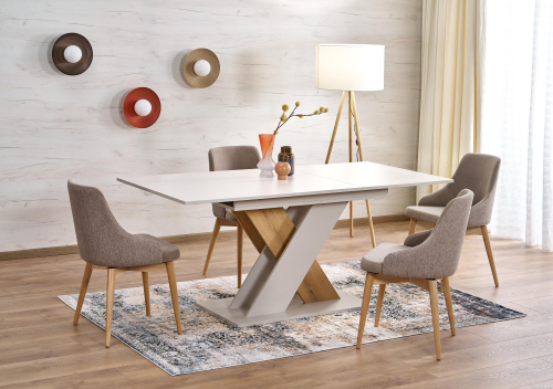 XARELTO stół rozkładany 130-175/85/76 cm, kaszmir - dąb cremona