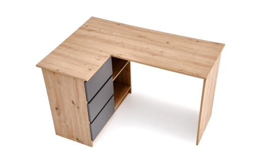 BEGA biurko, dąb artisan / grafitowy