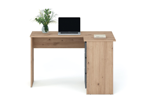 BEGA biurko, dąb artisan / grafitowy