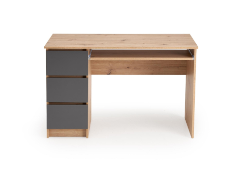 CINO biurko, dąb artisan / grafitowy