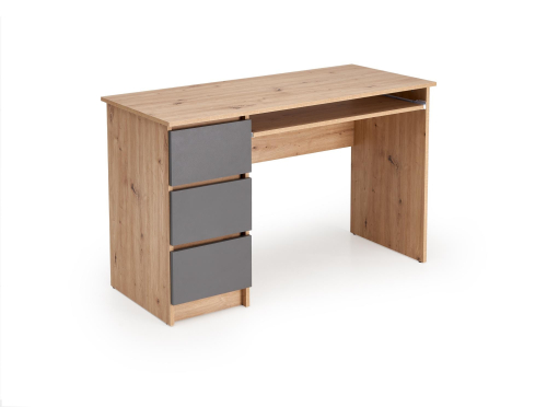 CINO biurko, dąb artisan / grafitowy