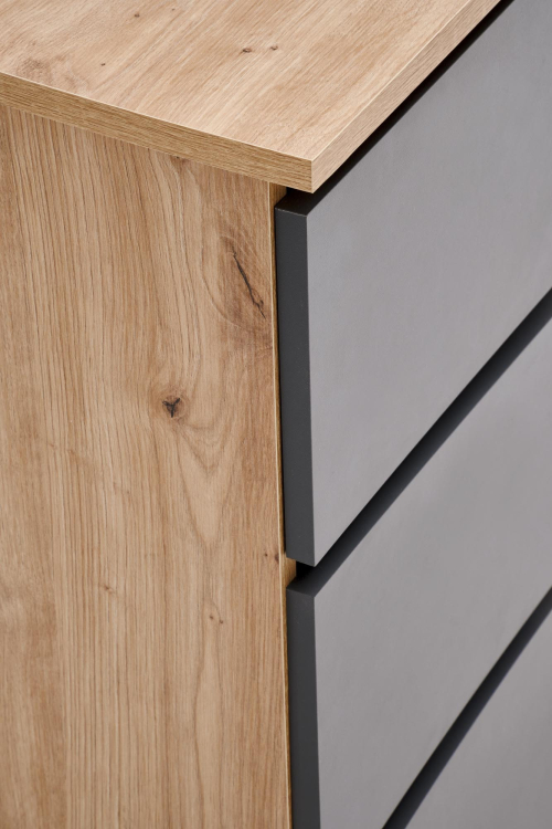 CINO biurko, dąb artisan / grafitowy