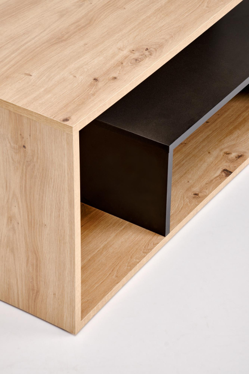 IVA ława, dąb artisan / czarny