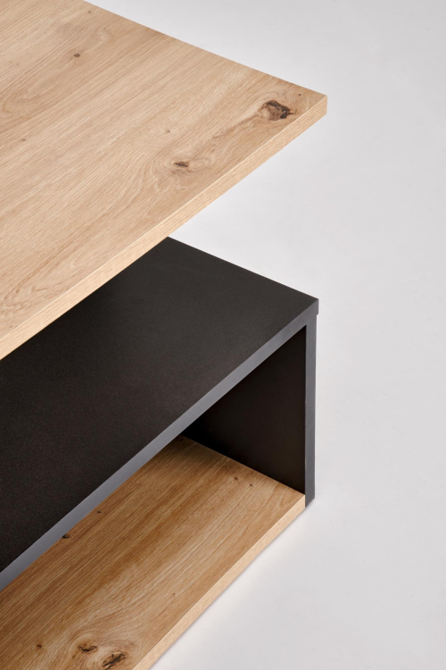 IVA ława, dąb artisan / czarny