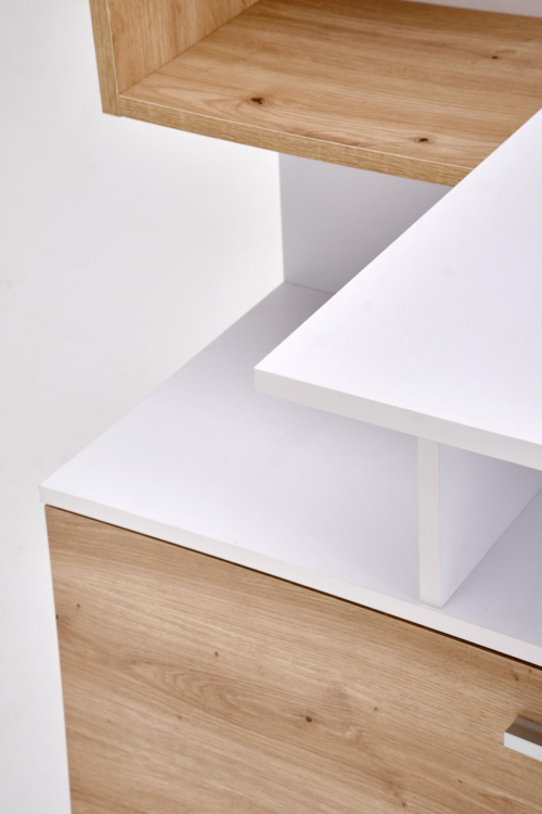 MISO biurko, biały / dąb artisan