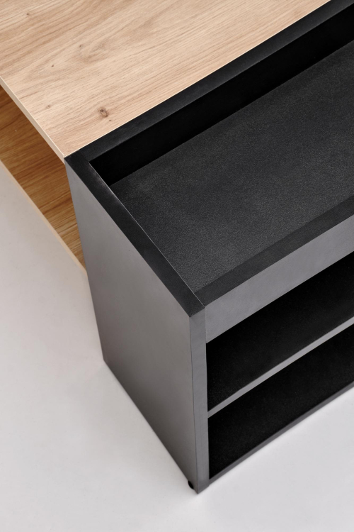 MURCIA ława, dąb artisan / czarny