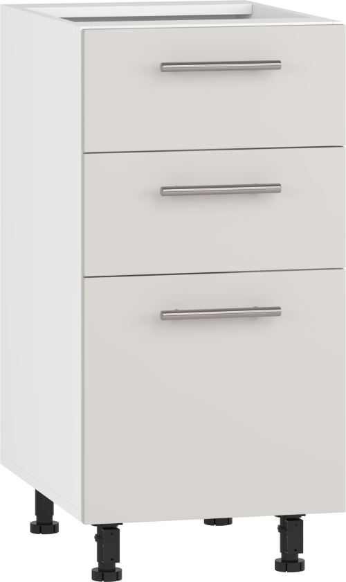 VENTO D3S-40/82 szafka dolna z szufladami, mechanizm Hettich front: kaszmir