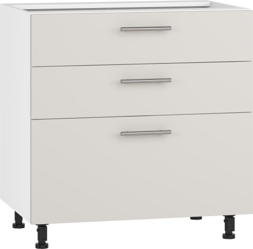 VENTO D3S-80/82 szafka dolna z szufladami, mechanizm Hettich front: kaszmir