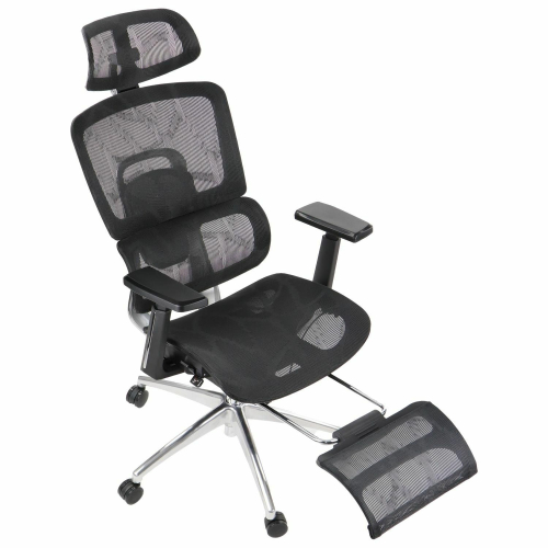 ErgoNew A1F Fotel biurowy obrotowy z zagłówkiem i podnóżkiem