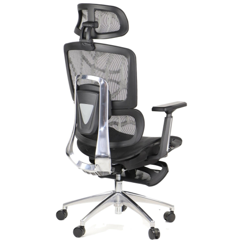 ErgoNew A1F Fotel biurowy obrotowy z zagłówkiem i podnóżkiem