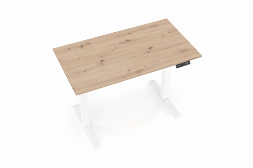 B53 biurko biurko z funkcją regulacji wysokości, dąb artisan / biały