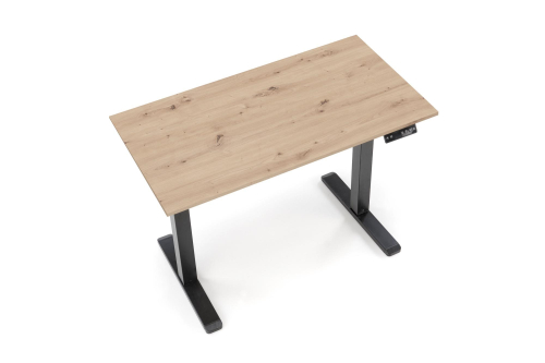 B53 biurko biurko z funkcją regulacji wysokości, dąb artisan / czarny