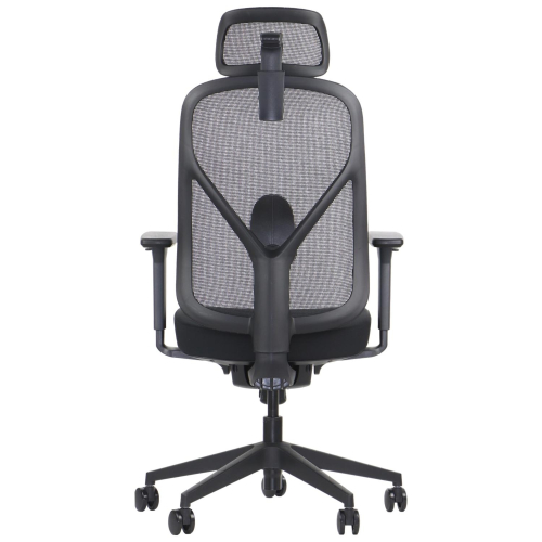 LARCK Fotel biurowy obrotowy czarny zgodny z BHP