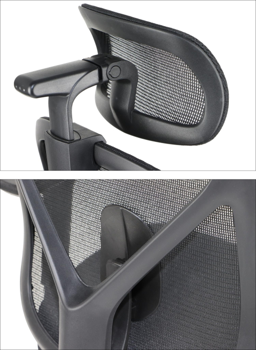 LARCK Fotel biurowy obrotowy czarny zgodny z BHP