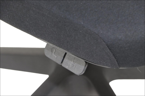 LARCK Fotel biurowy obrotowy czarny zgodny z BHP