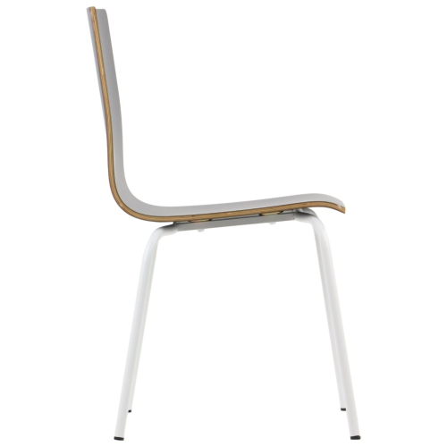 Krzesło WERDI A sklejka laminowana kubełek czarny stelaż biały