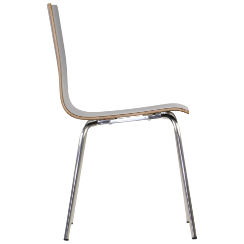 Krzesło WERDI A sklejka laminowana kubełek czarny stelaż stal nierdzewna