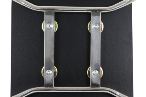 Krzesło WERDI A sklejka laminowana kubełek czarny stelaż stal nierdzewna