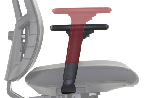 AKCENT PU Fotel biurowy obrotowy/czarny podstawa chromowana