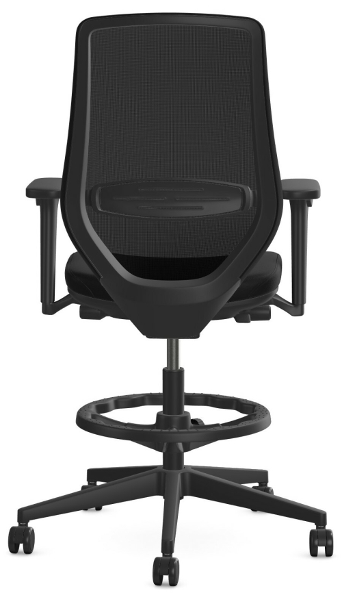 Fotel obrotowy BALANCE z podnóżkiem czarny