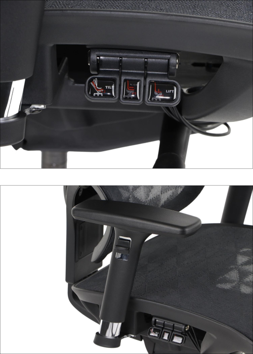 Fotel biurowy obrotowy ErgoNew S1A - 2 siedzisko siatkowe