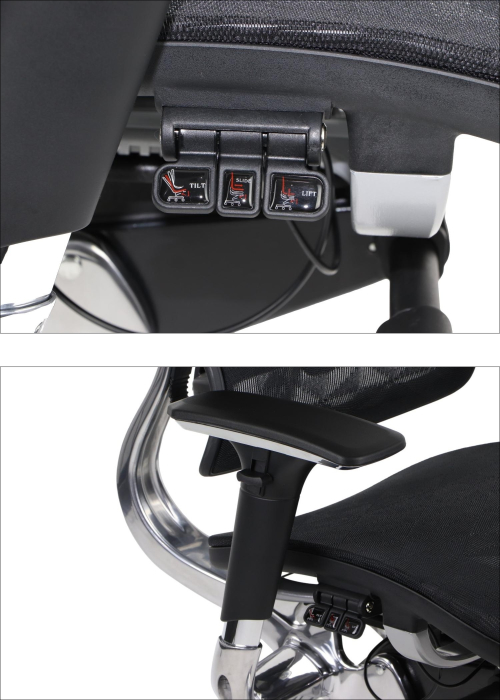 Fotel biurowy obrotowy  ErgoNew S8 / 2 siedzisko siatkowe