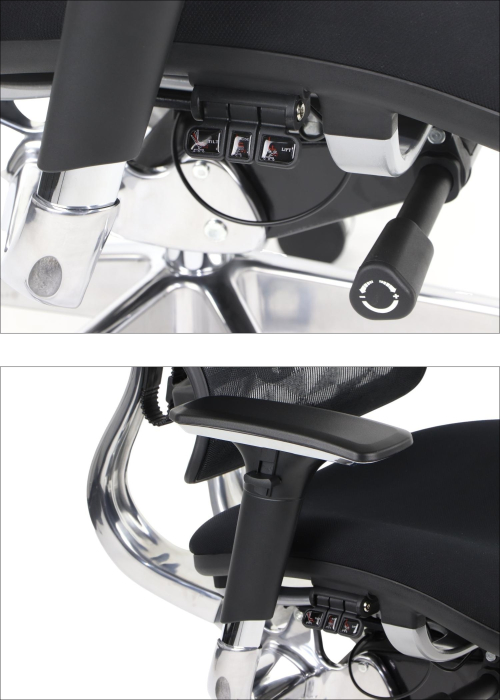 Fotel biurowy obrotowy ErgoNew S8 / 2 siedzisko tkaninowe