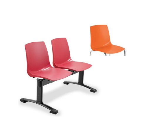 Ławka ARI 2 osobowa - pomarańczowa