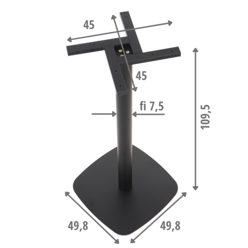 Podstawa do stolika SH-3050-3/H/B 50x50 cm wys. 109,5 cm
