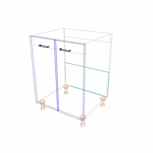 Szafka pod zlewozmywak MKS2 60x52x82h