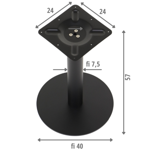 Podstawa stolika SH-5001-4/L/B, fi 40, wys. 57 cm
