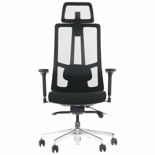 AKCENT M PLUS fotel biurowy obrotowy,  czarny mechanizm samoważący, podłokietniki 4D