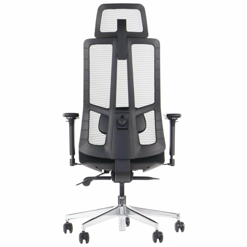 AKCENT M PLUS fotel biurowy obrotowy,  czarny mechanizm samoważący, podłokietniki 4D