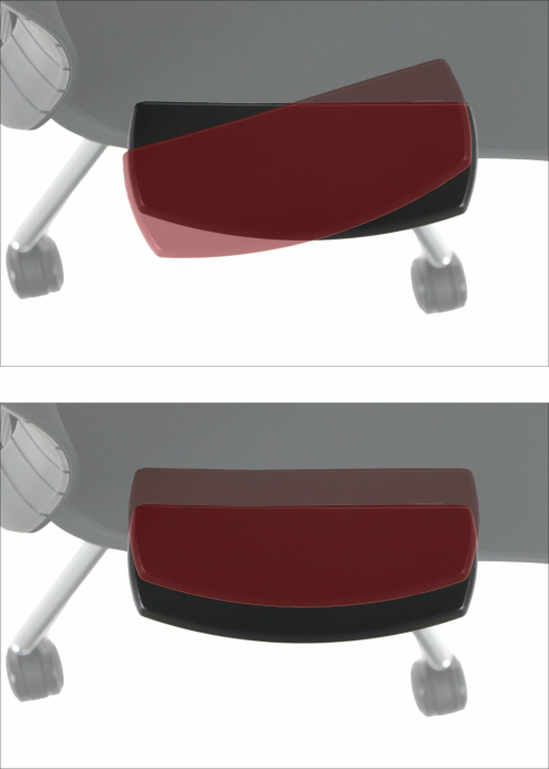 AKCENT F PLUS fotel biurowy obrotowy, czarny mechanizm samoważący podłokietniki 4D