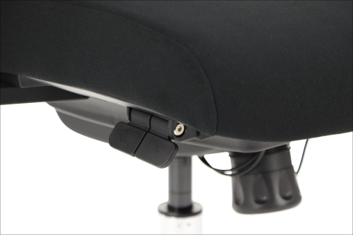 XELO M Fotel biurowy obrotowy oparcie siatkowe czarny, wysuw siedziska, podłokietniki 3D