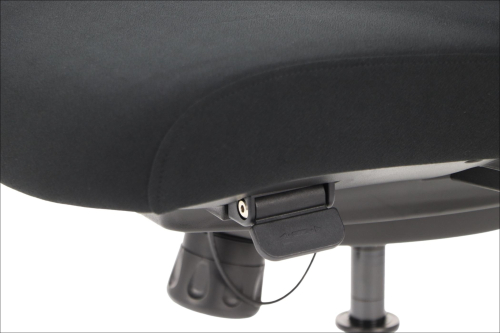 XELO M Fotel biurowy obrotowy oparcie siatkowe czarny, wysuw siedziska, podłokietniki 3D