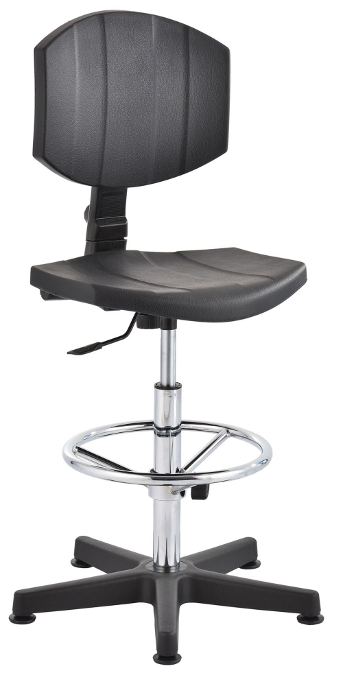 Krzesło laboratoryjne wysokie 02 - chrom