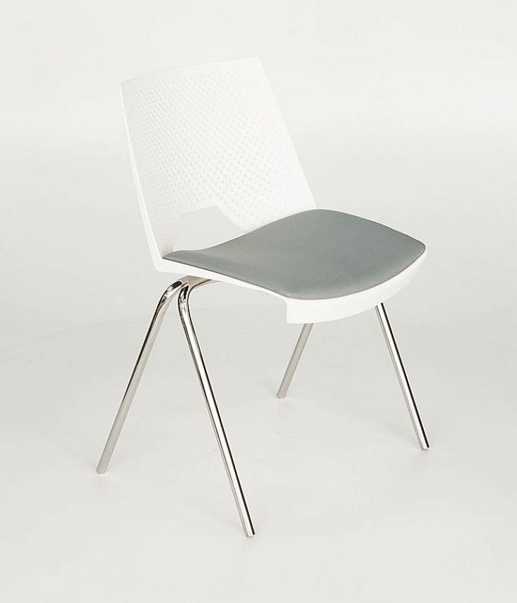 Krzesło konferencyjne STRIKE - na 4 nogach tapicerowane siedzisko