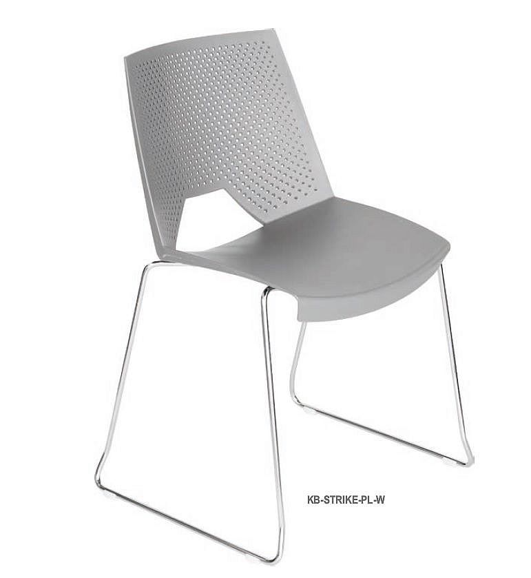 Krzesło konferencyjne STRIKE - płoza tapicerowane siedzisko