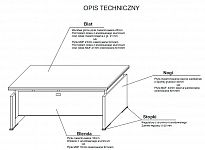 Biurko LINUS L2008 - 200x90x75h