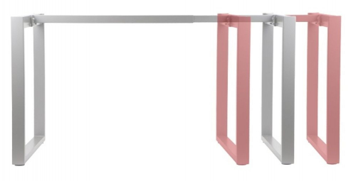 Stelaż metalowy do stołu/biurka NY-131A/80 z regulacją długości belki 120-180x szer.79,6xwys. 72,5 kolor biały